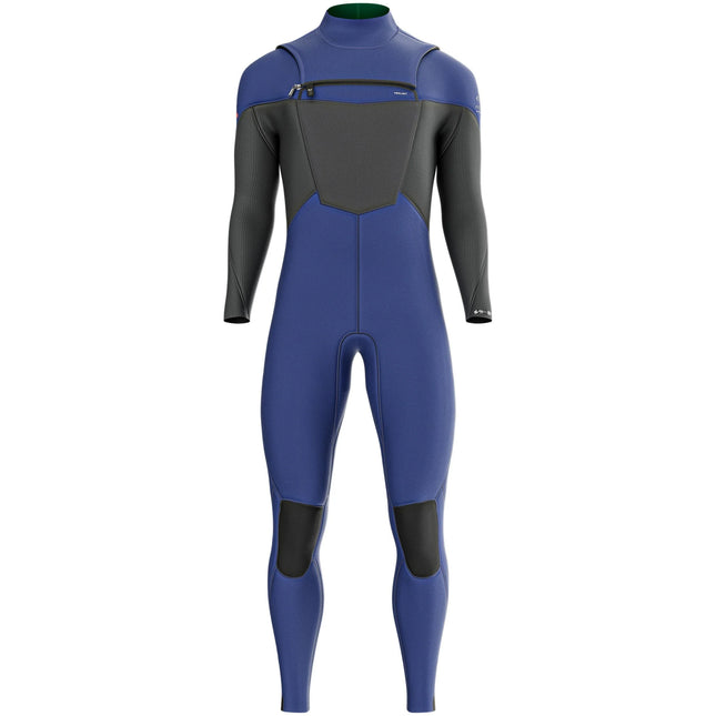 Prolimit Prolimit Wetsuit Heren Fusion Steamer Freezip 5/4MM Blauw/Grijs