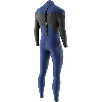 Prolimit Prolimit Wetsuit Heren Fusion Steamer V-Zip 4/3MM Blauw/Grijs
