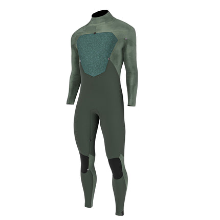 Prolimit Prolimit Wetsuit Heren Fusion Steamer V-Zip 4/3MM Blauw/Grijs
