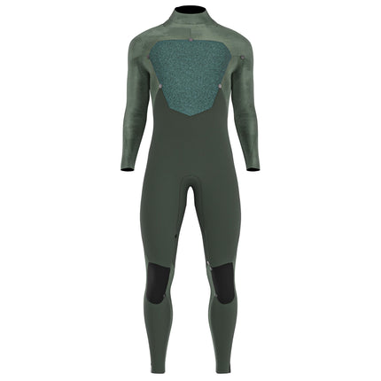 Prolimit Prolimit Wetsuit Heren Fusion Steamer V-Zip 4/3MM Blauw/Grijs