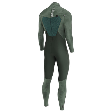 Prolimit Prolimit Wetsuit Heren Fusion Steamer V-Zip 4/3MM Blauw/Grijs