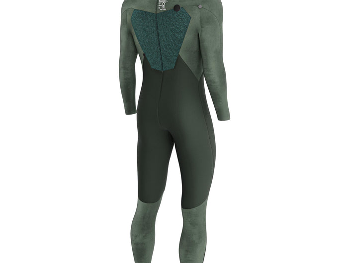 Prolimit Prolimit Wetsuit Heren Fusion Steamer V-Zip 5/4MM Blauw/Grijs
