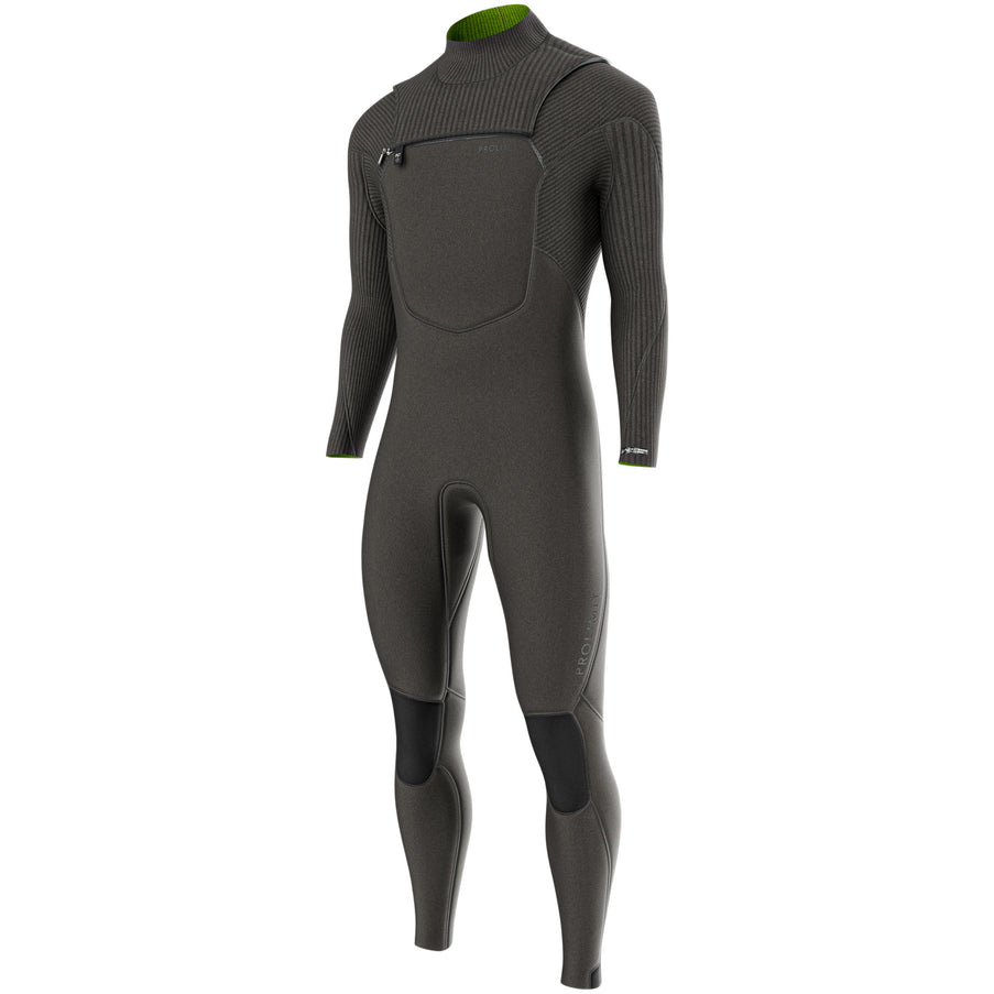 Prolimit Prolimit Wetsuit Heren Predator Steamer Freezip 4/3MM Zwart