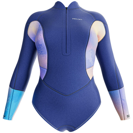 Prolimit Shorty Dames Fire Sunset Front V-Zip 3/2MM Blauw/Peach