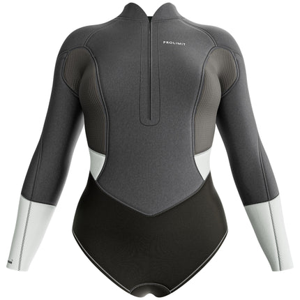 Prolimit Shorty Dames Fire Sunset Front V-Zip 3/2MM Grijs/Silver