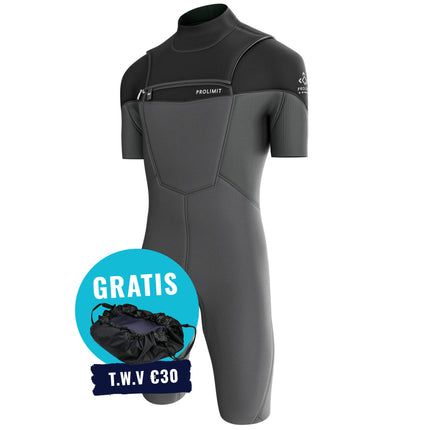 Prolimit Shorty Heren Fusion Freezip 2/2MM Zwart