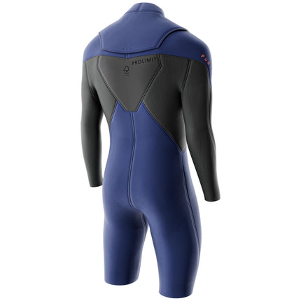 Prolimit Shorty Heren Fusion Sunset Freezip 2/2MM Blauw/Grijs