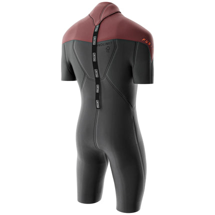Prolimit Shorty Heren Steamer V-Zip 2/2MM Burgundy/Grijs