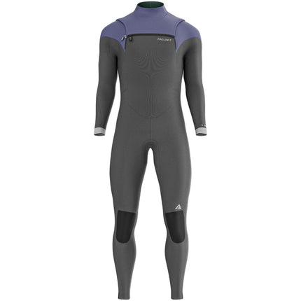 Prolimit Wetsuit Heren ACE Steamer Freezip 5/4MM Zwart/Blauw/Grijs
