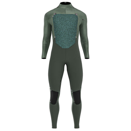 Prolimit Wetsuit Heren ACE Steamer Freezip 5/4MM Zwart/Blauw/Grijs