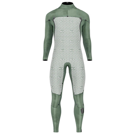 Prolimit Wetsuit Heren Mercury Steamer Freezip 4/3MM Zwart/Burgundy