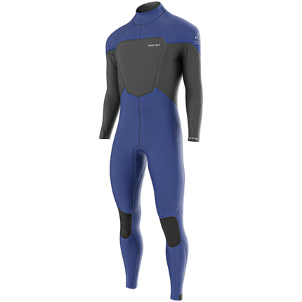 Prolimit Wetsuit Heren Fusion Steamer V-Zip 5/4MM Blauw/Grijs