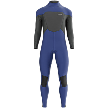 Prolimit Wetsuit Heren Fusion Steamer V-Zip 5/4MM Blauw/Grijs