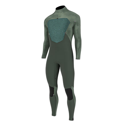 Prolimit Wetsuit Heren Fusion Steamer V-Zip 4/3MM Blauw/Grijs