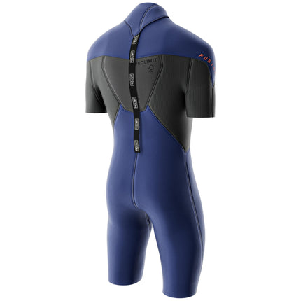 Prolimit Shorty Heren Steamer V-Zip 2/2MM Blauw/Grijs