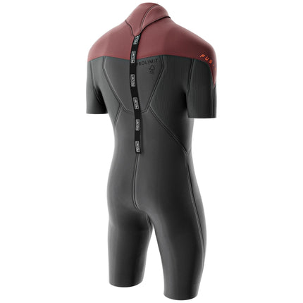Prolimit Shorty Heren Steamer V-Zip 2/2MM Burgundy/Grijs