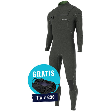 Prolimit Wetsuit Heren Mercury Steamer Freezip 3/2MM Zwart