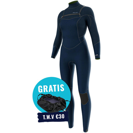 Prolimit Wetsuit Dames Flare Steamer 3/2MM Freezip Blauw