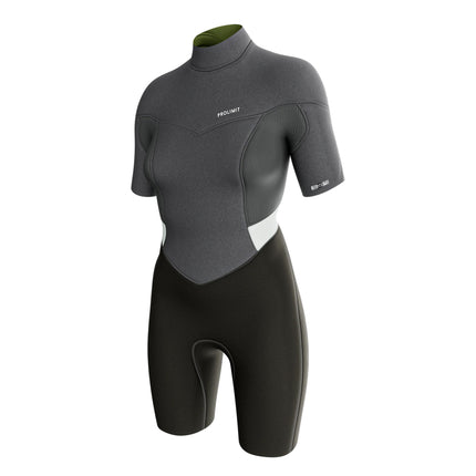 Prolimit Shorty Dames Fire V-Zip 2/2MM Grijs/Silver