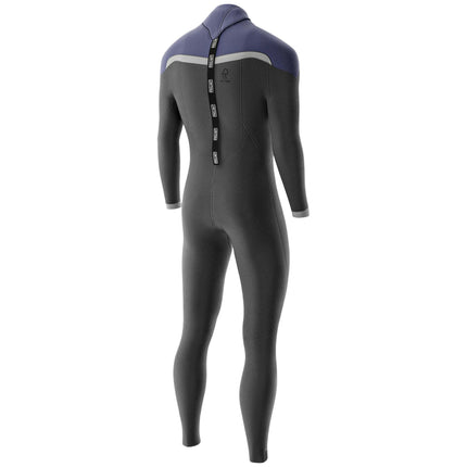 Prolimit Wetsuit Heren ACE Steamer V-Zip 4/3MM Zwart/Blauw