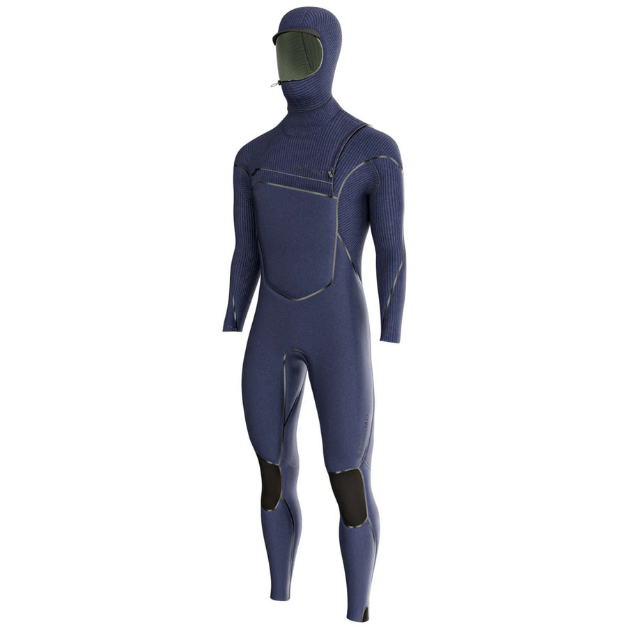 Prolimit Wetsuit Heren Predator Steamer Free-X 6/4MM Hooded Donkerblauw