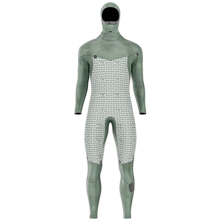 Prolimit Wetsuit Heren Vapor Steamer C-Zip 6/4MM Hooded Zwart/Blauw