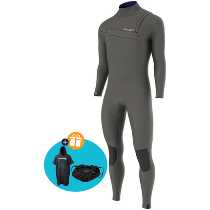 Prolimit Wetsuit Heren PF3 Steamer Free-X 6/4MM Zwart