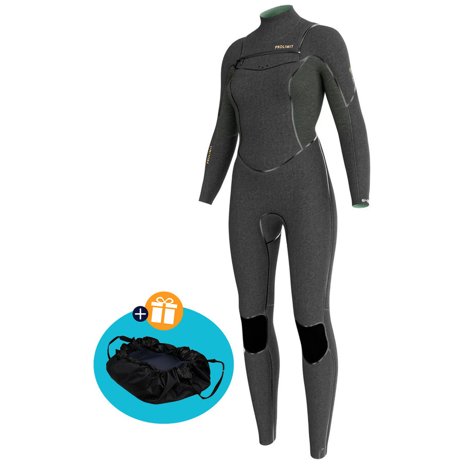 Prolimit Wetsuit Dames Oxygen Steamer Freezip 5/4MM Zwart