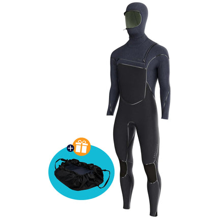 Prolimit Wetsuit Heren Predator Steamer Free-X 6/4MM Hooded Zwart