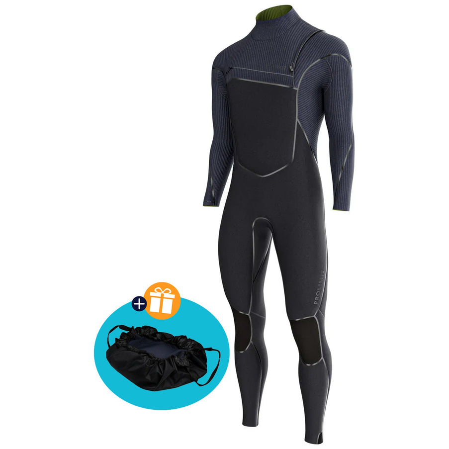 Prolimit Wetsuit Heren Predator Steamer Free-X 6/4MM Zwart