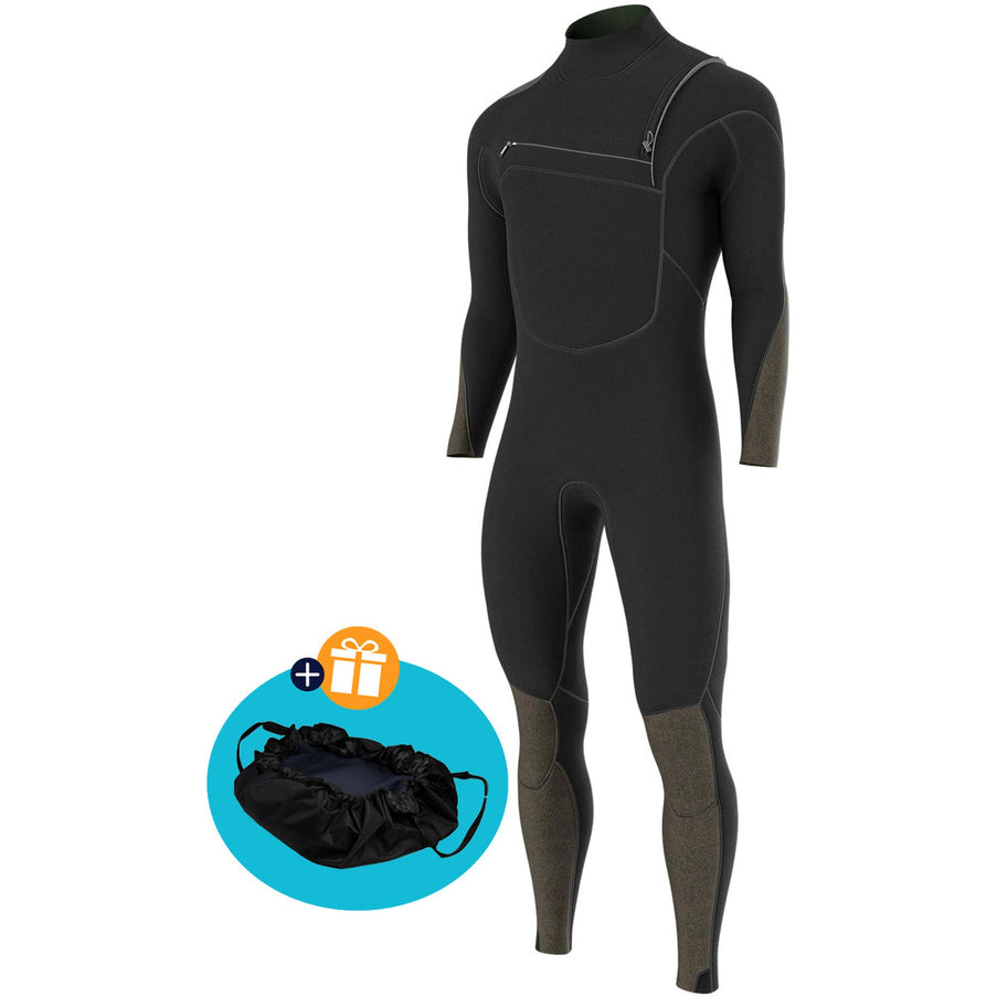 Prolimit Wetsuit Heren Shield Steamer Free-X 6/4MM Zwart