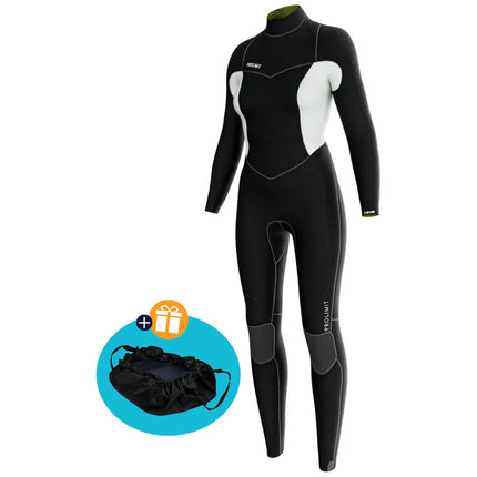 Prolimit Wetsuit Dames Edge Steamer V-Zip 5/4MM Zwart
