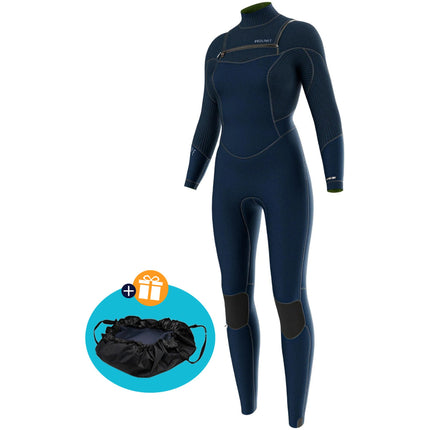 Prolimit Wetsuit Dames Flare Steamer 5/4MM Freezip Blauw