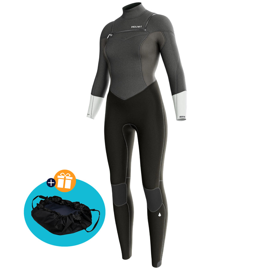 Prolimit Wetsuit Dames Fire Steamer Freezip 3/2MM Grijs