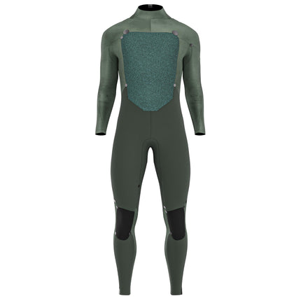 Prolimit Wetsuit Heren ACE Steamer Freezip 4/3MM Zwart/Burgundy/Grijs