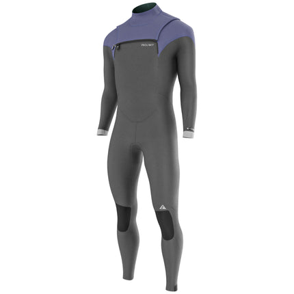 Prolimit Wetsuit Heren ACE Steamer Freezip 4/3MM Zwart/Burgundy/Grijs