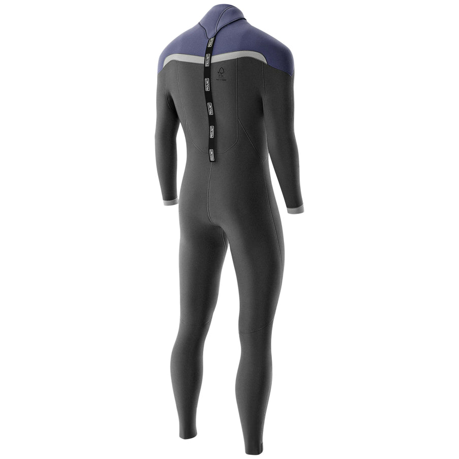 Prolimit Wetsuit Heren ACE Steamer V-Zip 5/4MM Zwart/Blauw