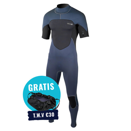 Prolimit Prolimit Wetsuit Heren Fusion 3/2mm Korte Mouwen Blauw