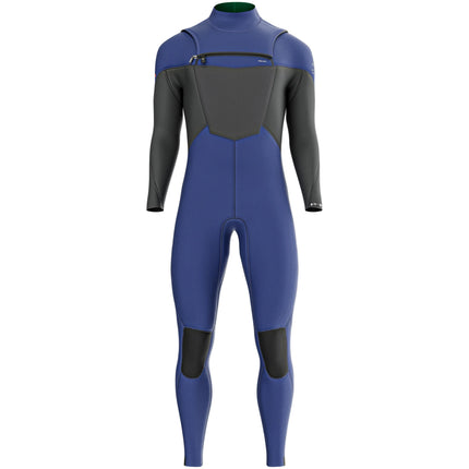 Prolimit Wetsuit Heren Fusion Steamer Freezip 4 3MM Blauw Grijs