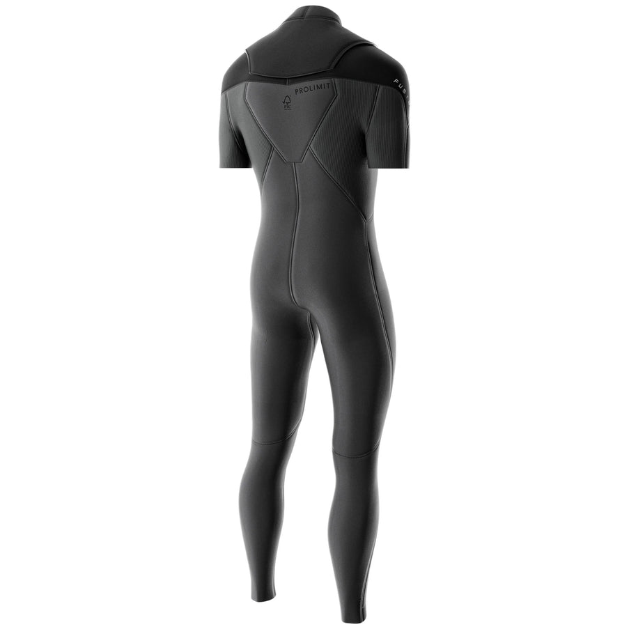 Prolimit Wetsuit Heren Fusion Steamer Korte Mouwen Freezip 3/2MM Zwart