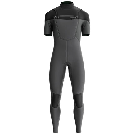 Prolimit Wetsuit Men's Fusion Steamer Short Sleeves Freezip 3/2MM Black