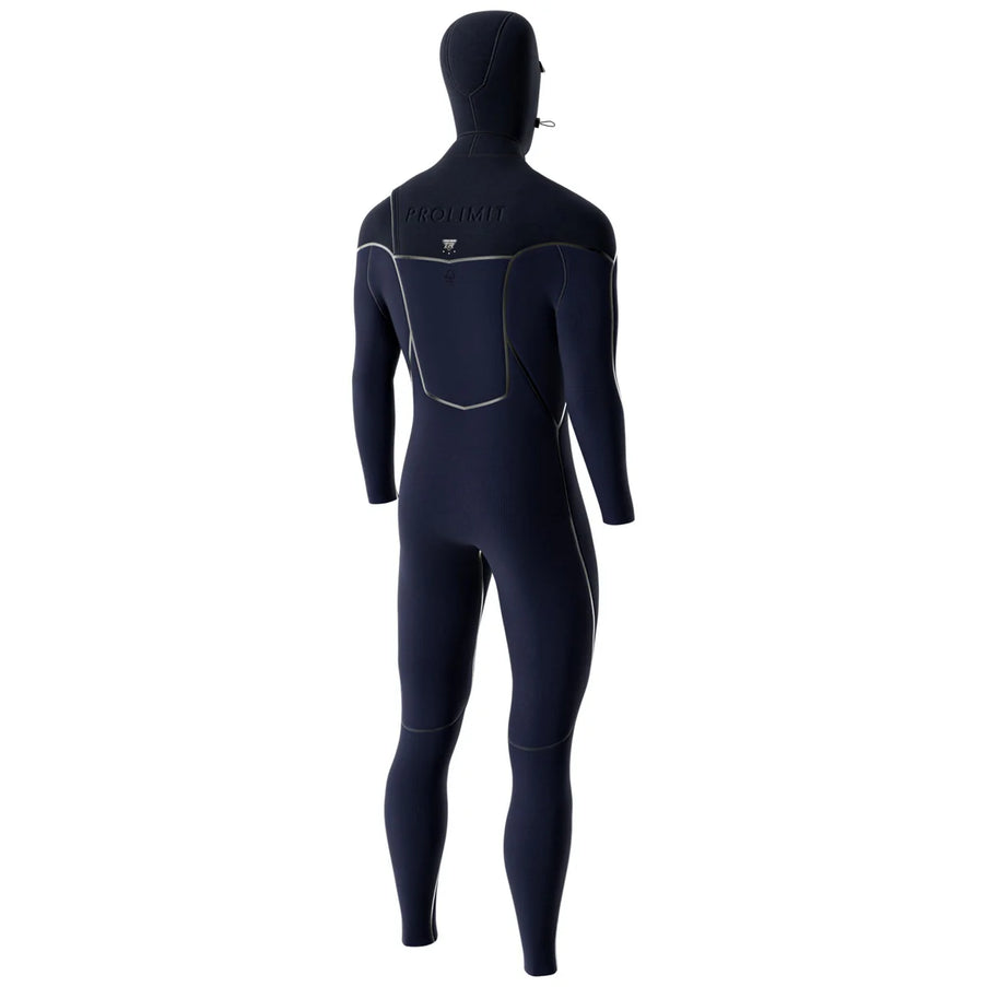 Prolimit Wetsuit Heren Mercury Steamer Free-X 6/4mm Hooded Donkerblauw