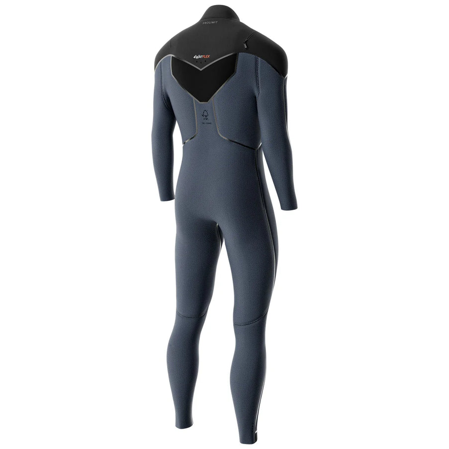 Prolimit Wetsuit Heren Vapor Steamer C-Zip 5/4MM Zwart/Blauw