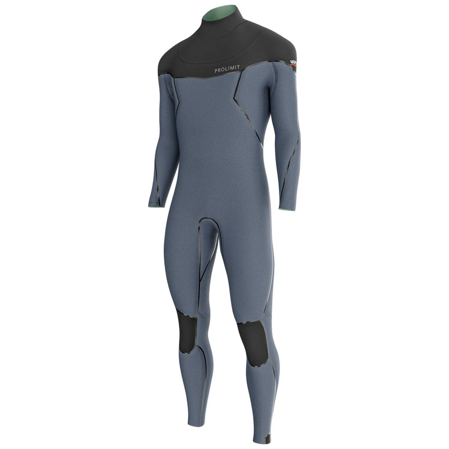 Prolimit Wetsuit Heren Vapor Steamer C-Zip 5/4MM Zwart/Blauw