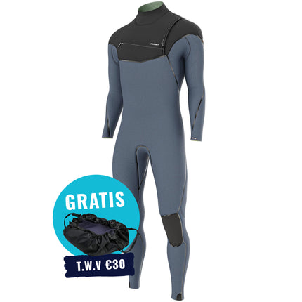 Prolimit Prolimit Wetsuit Heren Vapor Steamer Free-X 5/4MM Blauw