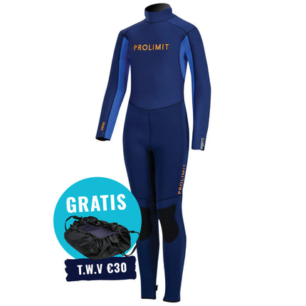 Prolimit Prolimit Wetsuit Kind Grommet Steamer 5/3mm Blauw
