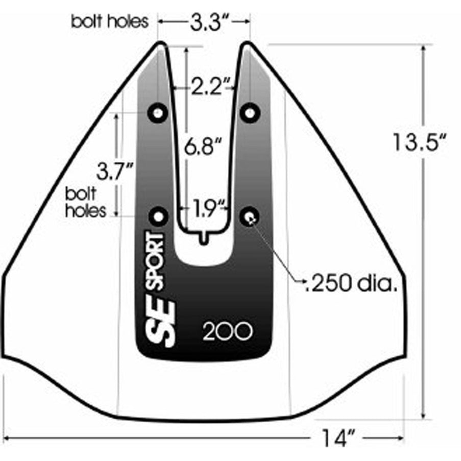 SE Sport 200 Hydrofoil Buitenboordmotor Zwart