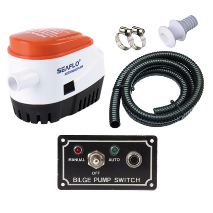 Seaflo Automatische Bilgepomp 12V 600GPH Set Compleet
