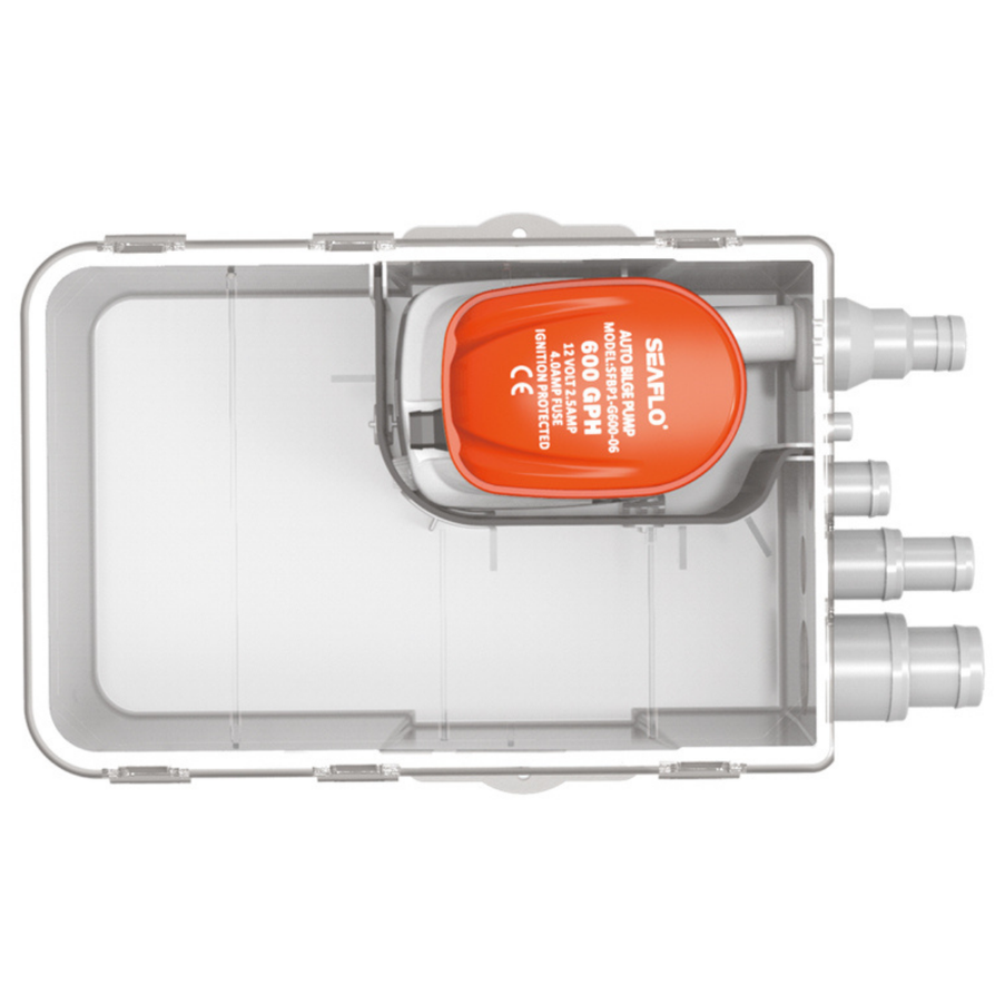 SeaFlo Doucheafvoerset 24V 600GPH