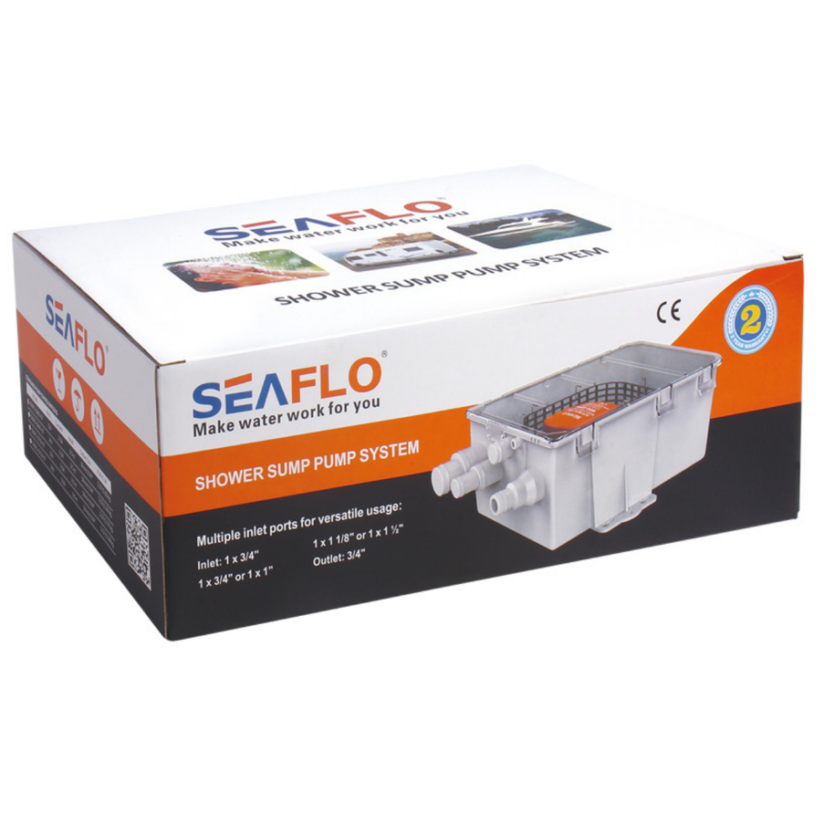 SeaFlo Doucheafvoerset 24V 600GPH